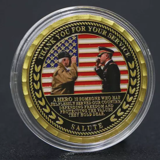 Thank You for Your Service Veteran Coin Military Gratitude Challenge Coins