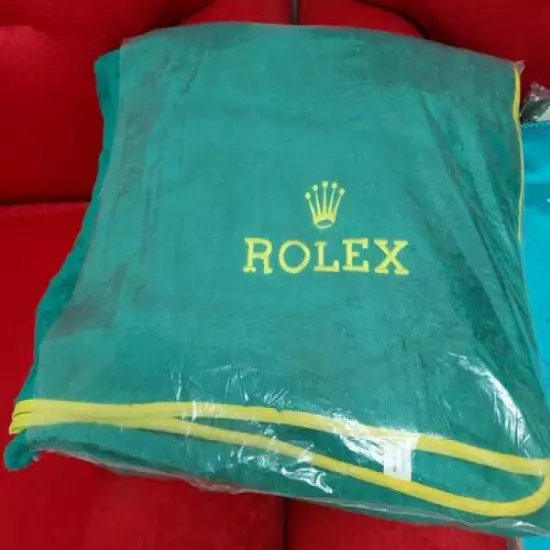 Rolex Bath Towel Cotton yellow Green new Made in Italy big size (1×1.8m)