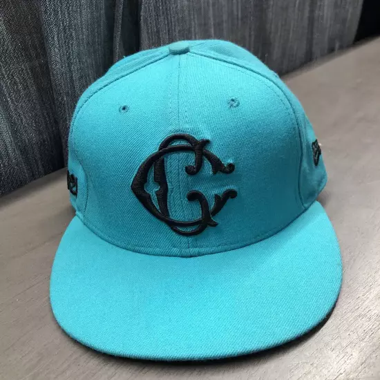 new era 59fifty 7 1/8 Crooks And Castles Turquoise Hat Cap Embroidered 8021 CC