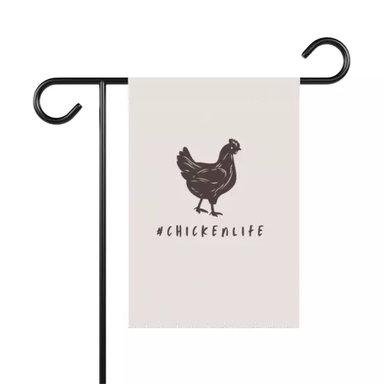 #chickenlife Garden House Flag Banner 2 Sizes 