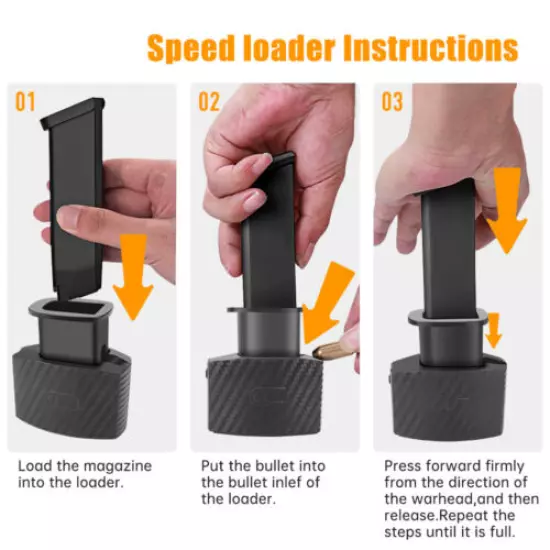 2PCS Magazine Speed Loader for Glockk 9mm/.40 Fits Glock 17,18,19,22,23,24,26,27