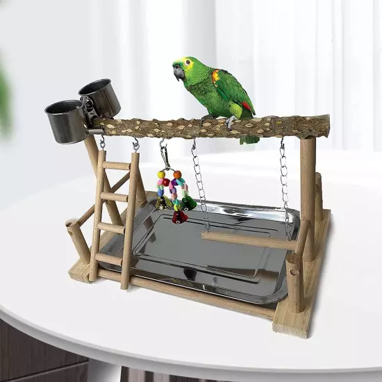 Bird Playground Birdcage Playstand Pet Bird Perch Platform Stand Parrot Play Gym