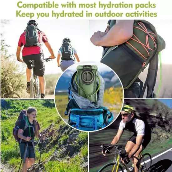 CREATED Hydration Bladder 2 Liter Leak Proof Water Reservoir BPA-Free Hydration