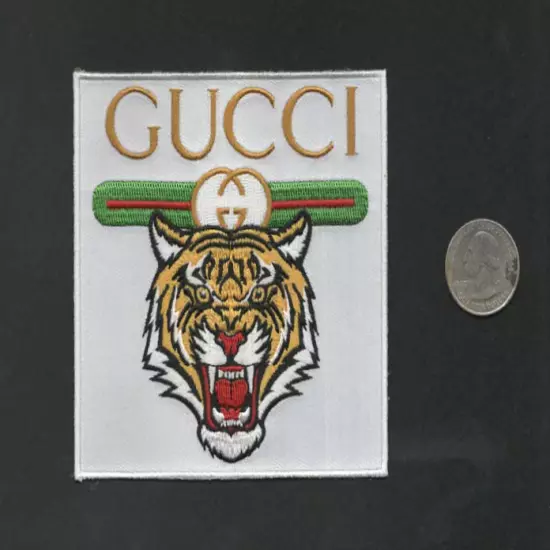 Gucci Large 4" X 4" Iron-on Embroidered Patch - Bengal Tiger