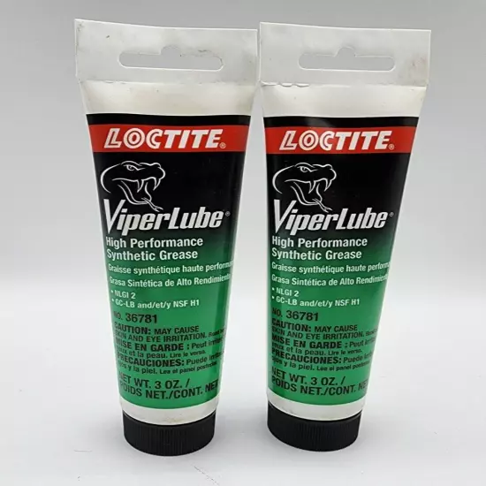 Loctite Viper Lube High Performance Synthetic Grease 2 Tubes 3oz No. 36781