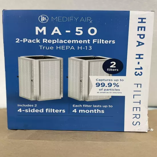 Genuine Medify H13 Filter for MA-50 Air Purifier PACK OF 2. NEW IN BOX