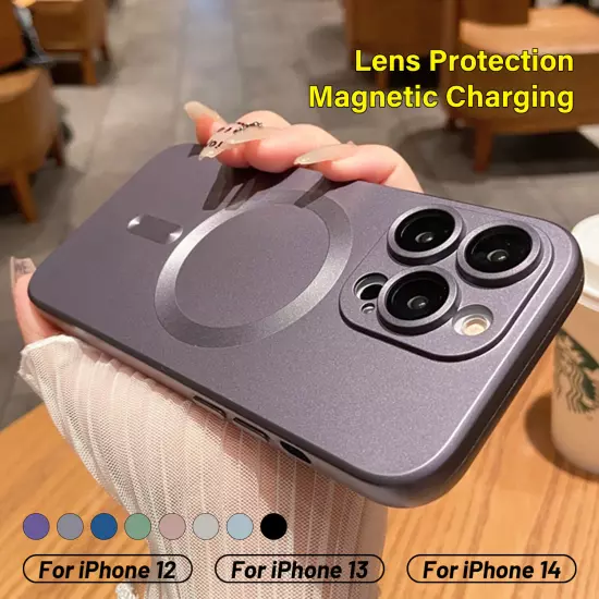 Mag Safe Magnetic TPU Case For iPhone 15 16 Pro Max 14 13 +Camera Lens Protector