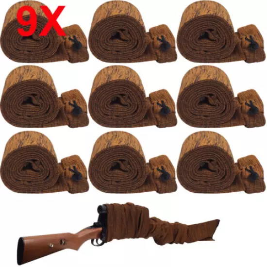 9 PC 140cm Shotgun Rifle Gun Sock Sleeves Silicone Treated Dust Protection Bag