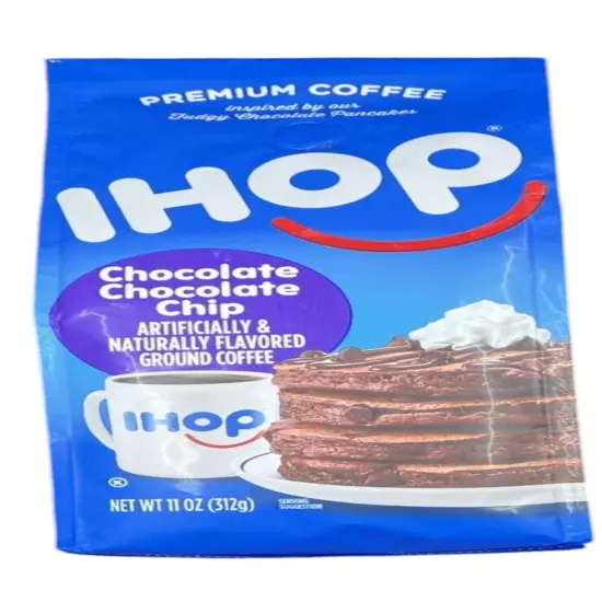 IHOP Buttery Syrup Flavored PREMIUM Coffee & Chocolate Chocolate Chip 11 Oz Bags