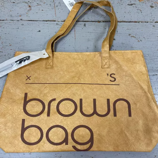 Bllomingdales Brown Bag Tote Bag with Marker NWT