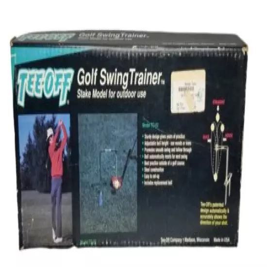 Vintage Stock New Tee Off TO-02 Practice Golf Swing Trainer 1993