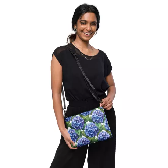 Hydrangea Womens Floral Crossbody Fashion Accessory Bag