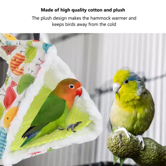 Pet Bird Winter Warm Hammock Thicken Hanging Parrot Triangle Nest Hammock For