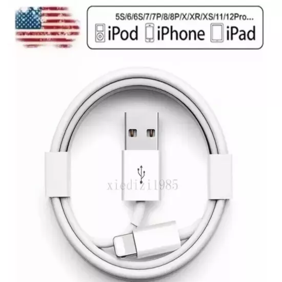 2-PACK USB Fast Charger Cable Cord For Apple iPhone 5 6 7 8 X 11 12 MAX