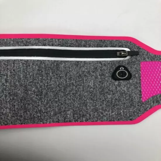 Cycling Pack Gym Waist Bag Pink and Gray