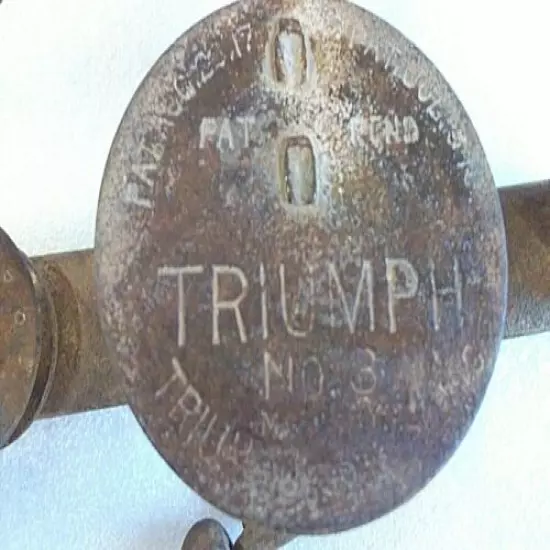 Antique TRIUMPH #3 Long Spring Trap Patent Date Oct 26/17