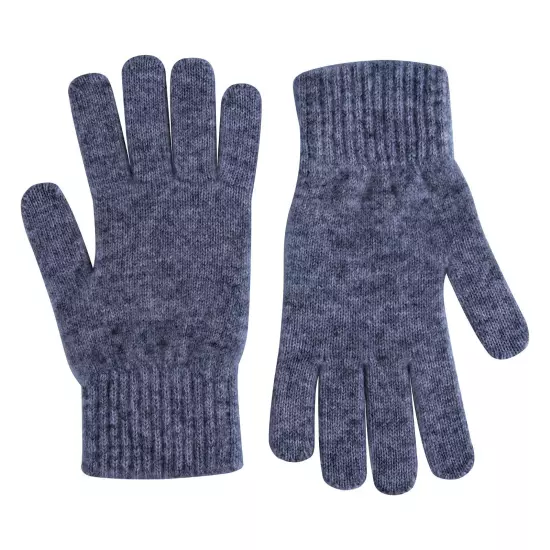 100% SHEEP WOOL Gloves, Men's/Women's Gloves, Warm Soft Winter Gloves, M/L, Gray