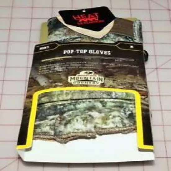 Men's Pop Top Gloves Mossy Oak Mountain Country Insulated SIZE MEDIUM NEW