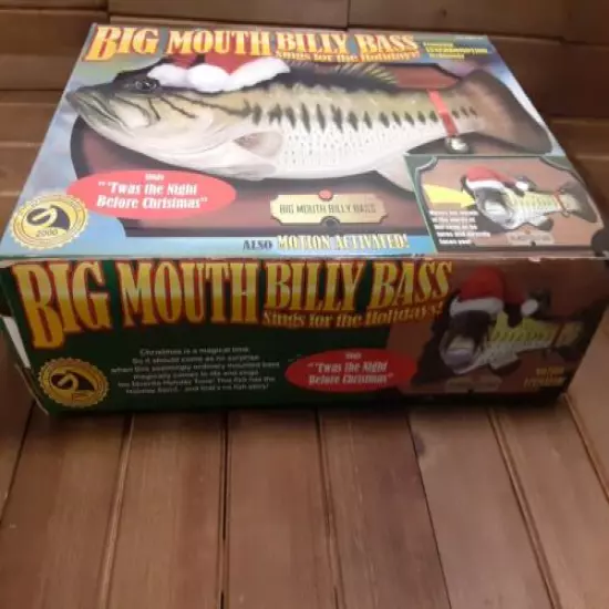 Vintage Big Mouth Billy Bass Christmas Holidays Singing Fish 1999