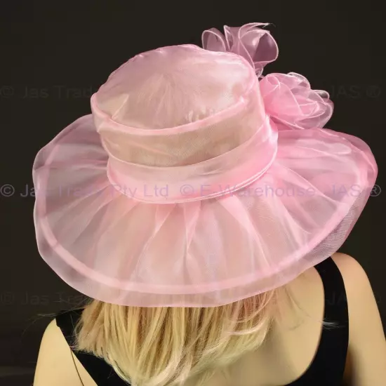 Spring Race Carnival Derby Day Church Wedding Women Ladies Organza Evening Hat