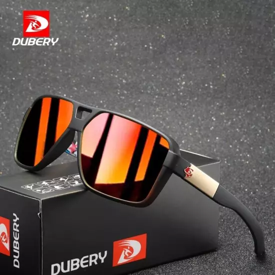 DUBERY Pilot Polarized Sunglasses Men Driving Fishing Sun Glasses Women Mirror