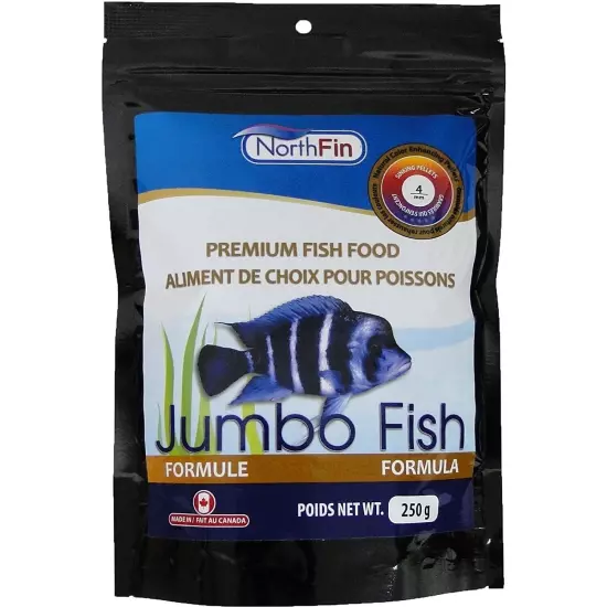 NorthFin Jumbo Formula 4mm Pellets 250g Carnivore Omnivore Premium Fish Food