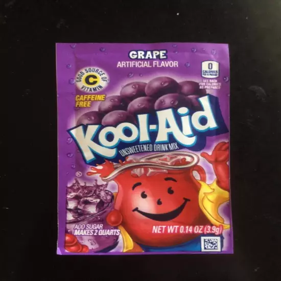 40 Packs of Kool Aid Grape Flavor Drink Mix Packets