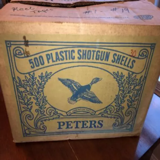 VINTAGE Shot Shell Shipping Box Empty PETERS 12GA. Nice Display