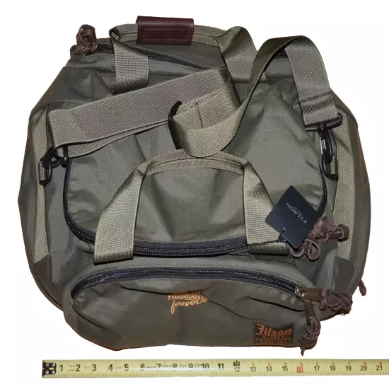 FILSON Otter Green Nylon Pheasants Forever DUFFLE BACKPACK 10 x 20