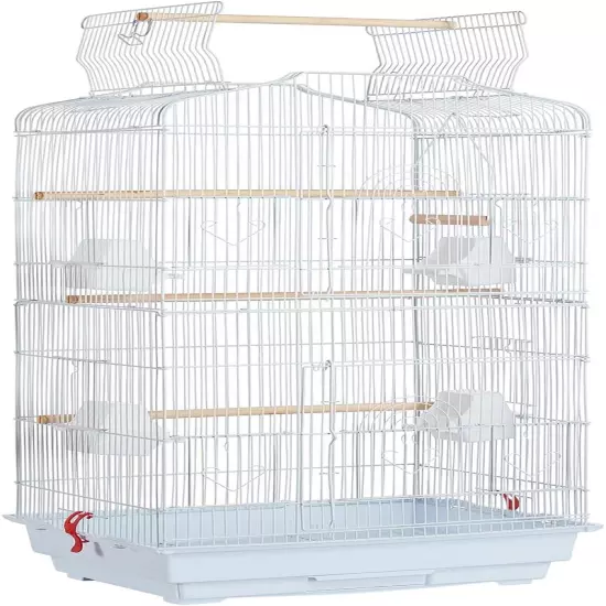 41-Inch Portable Hanging Flight Bird Cage for Small Parrots Quaker Cockatiels Su