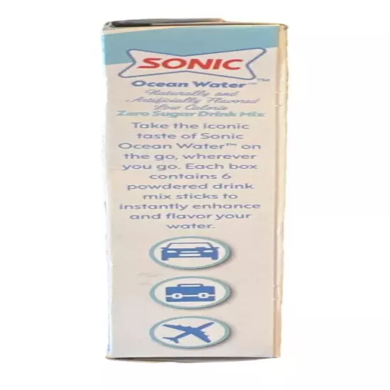 Sonic Drink Ocean Water Singles To Go Mix 1 Box Unopened Plus 5 Packets 