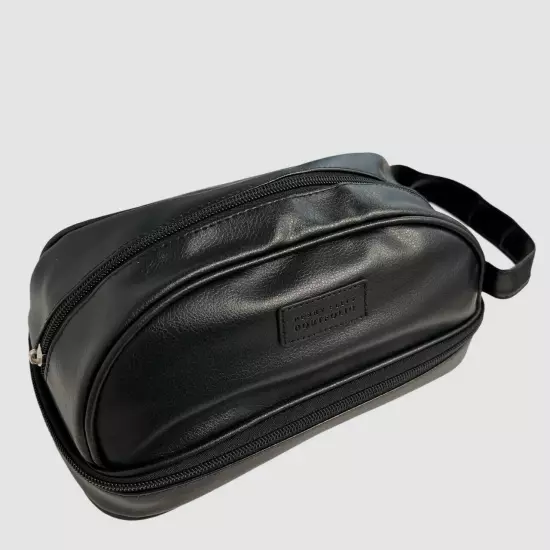 $48 Perry Ellis Men's Black Toiletry Duffle Case Travel Shave Kit Overnight Bag