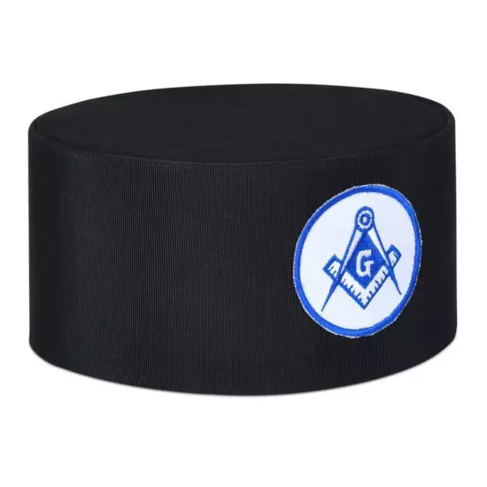 Master Mason Blue Lodge Crown Cap - White & Blue Emblem