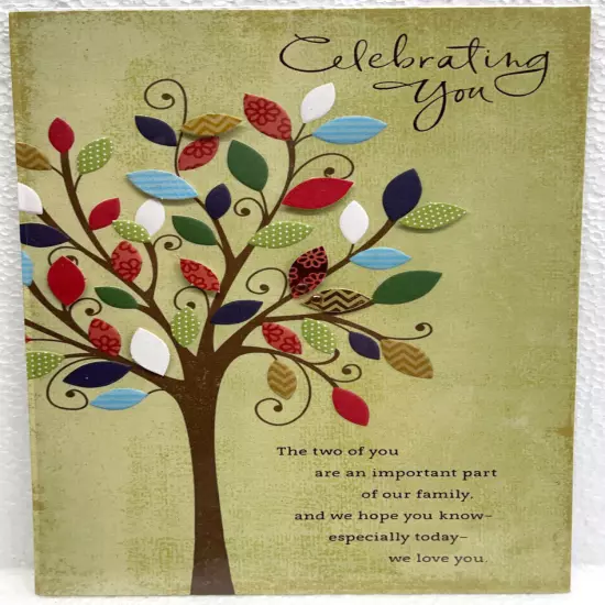 Celebrating You,Happy Anniversary, Son & Daughter in Law HALLMARK GREETING CARD