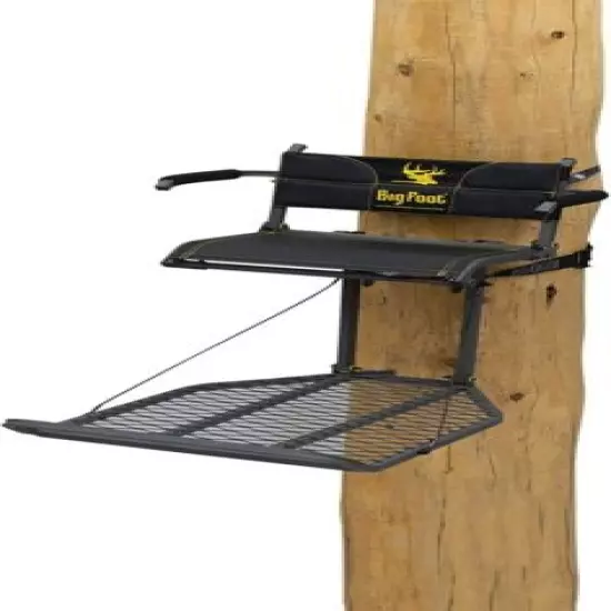 Lounger, Lever-Action Hang-On Tree Stand with Flip-up Mesh Seat Hunting Gear NEW