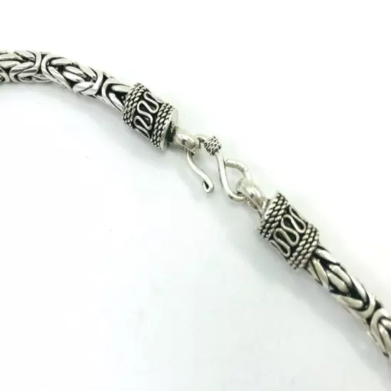 Sale!! Sterling Silver 5 mm Bali Chain/Byzantine Necklaces 18"(46 cm)