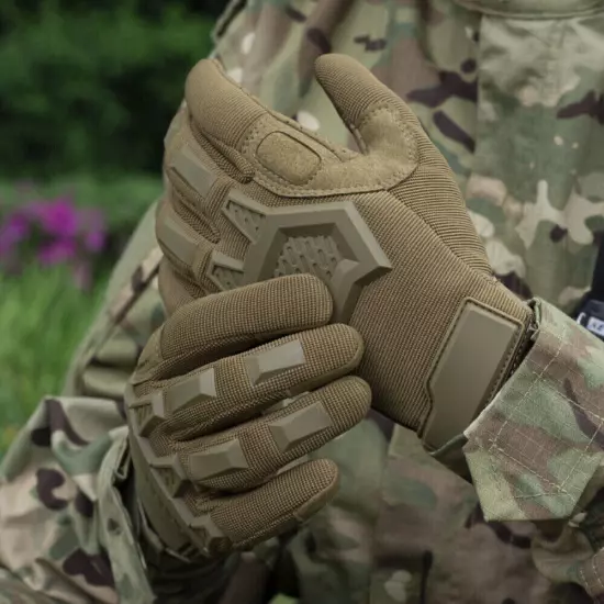 Men's Tactical Gloves Touch Screen Windproof Full Finger Gloves Army Military US