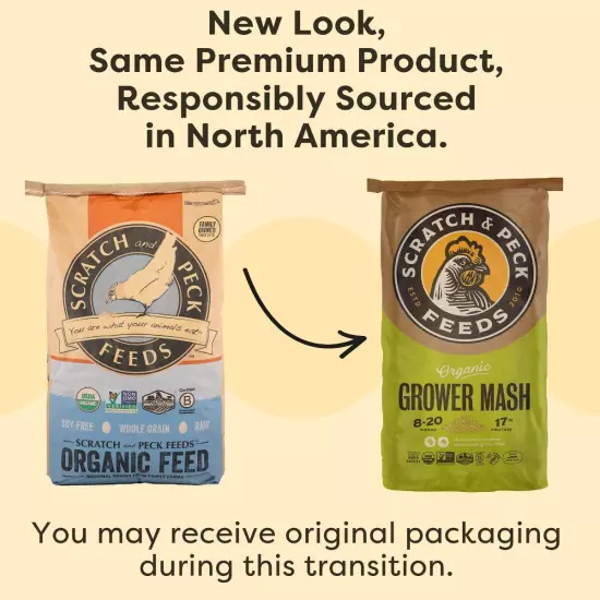 Organic Grower Mash Chicken Feed - 25-lbs - 17% Protein, Non-GMO Project Veri...