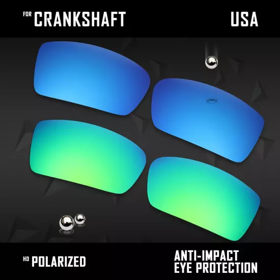 Anti Scratch Polarized Replacement Lenses for-Oakley Crankshaft OO9239 Options