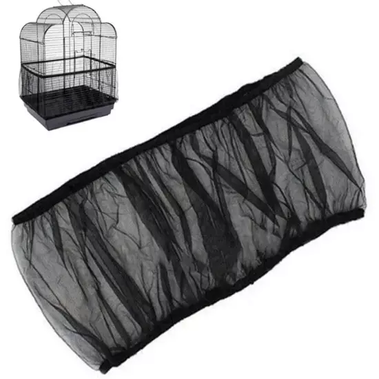 Nylon Pet Bird Cage Cover Seed Catcher Shell Skirt Guard Mesh Net Mesh Tidy Hot