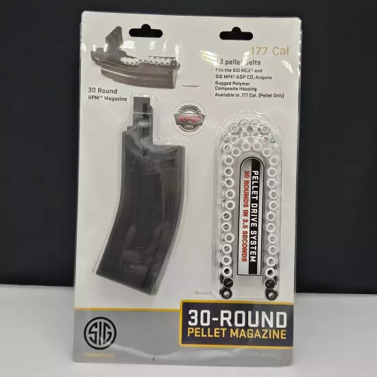 Sig Sauer MCX/MPX Air Rifle .177 30-Round Pellet Magazine w/ Belts - AMRC-177-30