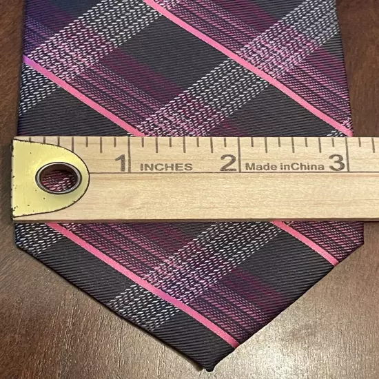 Apt. 9 Pink Black 100% Polyester Men’s Neck Tie Made In China