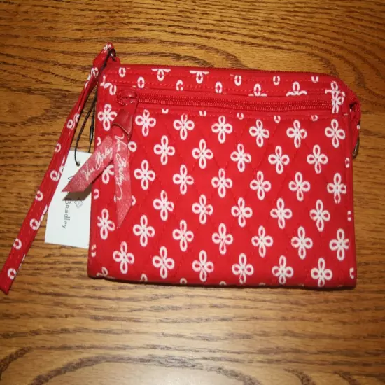 Vera Bradley FRONT ZIP WRISTLET wallet credit card holder case clutch travel NEW