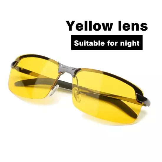 HD Night Driving Glasses Yellow Anti Glare Vision Tinted Unisex Sunglasses