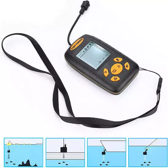 100m Fish Finder Oltrasonic Fishfinder Fishing With LCD Display GDM Portable