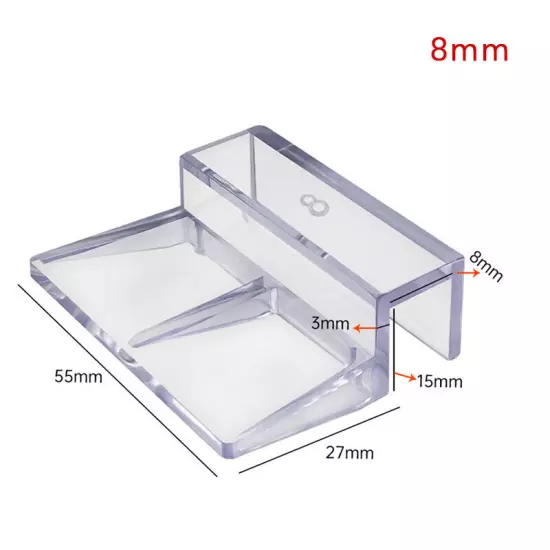 4PCS Fish Tank Lid Clips Acrylic Support Bracket For Fish Tank 6/8/10/12mm