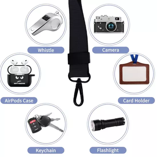 Phone Lanyard Nylon Adjustable Neck Strap + Pad Compatible with All Smartphone