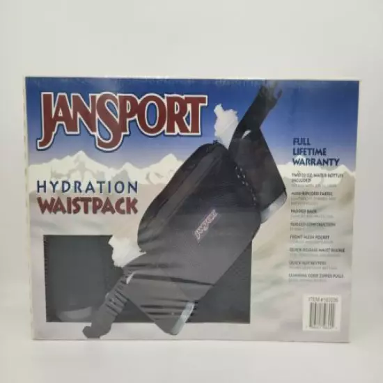 Jansport Hydration Blue Waistpack With (2) 22 Oz Water Bottles Included New