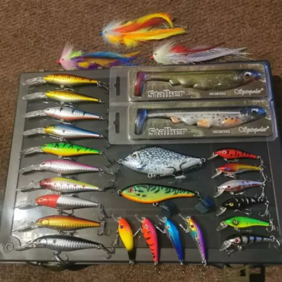 37 Piece Pike Lure Set In Case 