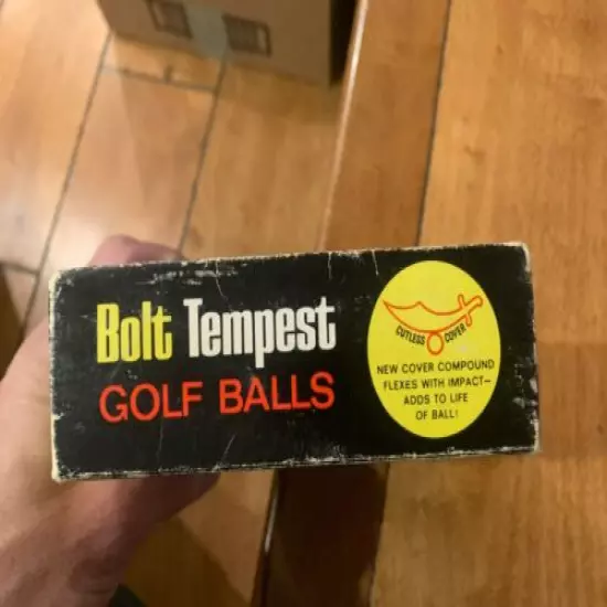 Ram Bolt Tempest VINTAGE BOX OF GOLF BALLS 1 DOZEN Cutless Cover Unused 1965